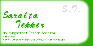 sarolta tepper business card